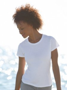 Majica t shirt FL , Lady Fit  160g  ženska, bela