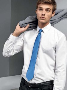 Enobarvna saten kravata